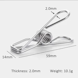 Pinces à linge multi-usages en acier inoxydable 316, anti-rouille, pinces à linge, clips pour sacs de chips, clips métalliques de qualité marine pour bateau, maison - Product Image 4