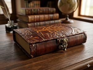 Customizable Logo Large Tree Life Leather Journal Notebook Hardcover Spiral Binding Embossed Cover Custom Color Organizer Gift - Product Image 3