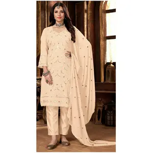 New Collection Semi Stitched Material Pakistani Salwar Suit for Festival and Party Occasion from India