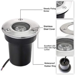 <b>LED</b> Underground <b>Light</b> 5000K Daylight IP65 Flush Mount Stainless Steel Garden Lighting Type III Distribution <b>Motion</b> <b>Sensor</b> CRI 90 - Product Image 3