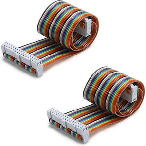 Fielect - 2 Cables Planos IDC Rainbow de 30 Pines, 30 cm, Paso de 2,54 mm, Conector FFC FPC - Product Image 5