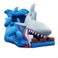 Glissière sèche gonflable géante de requin, gonflable, populaire, personnalisé, pour avocat de mer, à vendre