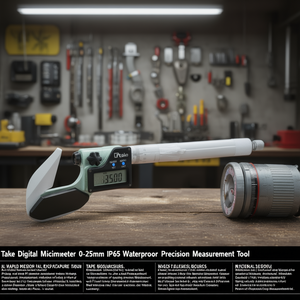 Take Digital <b>Micrometer</b> 0-25mm IP65 Waterproof Precision Measurement Tool - Product Image 3