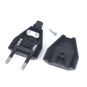 ปลั๊กไฟแบบยุโรปแบบถอดสายได้ 250V 2.5A CE 2 ขา ปลั๊กตัวผู้แบบไร้สายสำหรับสายไฟ DIY - Product Image 2