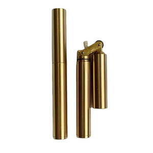 Briquet à kérosène vintage Vieux <span class=keywords><strong>cuivre</strong></span> pur créatif poêle fine Dragon bâton Nunchucks Mini briquet de poche pour hommes Briquet Caka - Product Image 1