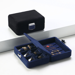 Luxury Microfiber Jewelry <b>Box</b> With Metal Clasp Portable Gift Storage Case For <b>Ring</b> Necklace Pendant Fine Jewelry - Product Image 4
