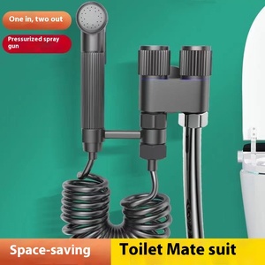 Handheld <strong>Bidet</strong> <strong>Sprayer</strong> Set Stainless Steel and <strong>Plastic</strong> for Bathroom <strong>Toilet</strong> Cleaning for Hotels - Product Image 4