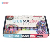 10 colores brillo pintura Oficina escuela arte pinturas papel pintura tela yeso pinturas acrílicas para niños