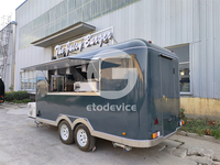 Camiones de Comida Rápida Móviles para Exteriores de 14 pies en Venta en EE. UU., Remolque para Barbacoa con Equipamiento Completo, DOT NSF