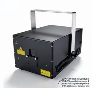 Luz Láser RGB de Alta Potencia, Ángulo de Divergencia de 1-2 mrad, Control DMX RDM ILDA para Espectáculos en Exteriores en Techos - Product Image 1