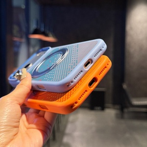 Étuis de téléphone magnétiques de luxe en fibre de carbone pour iPhone 18 16 17 Pro Max avec protection à 360° °   Support de téléphone avec anneau de protection - Product Image 5