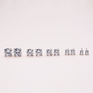 Stunning Jewelry Aretes De Plata <strong>3mm</strong> 4mm 5mm 6mm 7mm 8mm Round CZ Simple 925 Sterling Silver Stud <strong>Earrings</strong> - Product Image 5