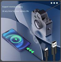 Lampe d'ambiance portable en forme d'appareil photo, LED rechargeable, en ABS blanc, étanche IP44, à intensité variable, pour le camping et les voyages en extérieur