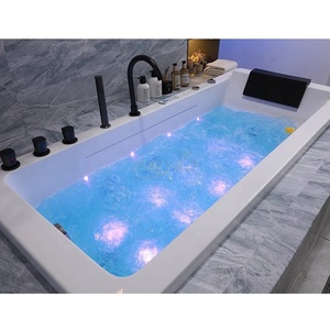 Bain à remous intégré Baiyao, <span class=keywords><strong>prix</strong></span> d'usine, jacuzzi LED, <span class=keywords><strong>spa</strong></span> à jets, approuvé CE, acrylique, bain de massage à immersion - Product Image 2