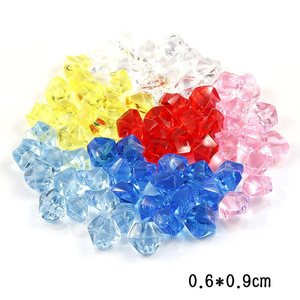 Venta al por Mayor DD1546 Mini Bloques de Hielo Reutilizables de 10 Piezas, Simulación de Piedra, Acrílico Transparente, Cristal de Color, Cubos de Hielo de Plástico de Congelación Rápida - Product Image 5