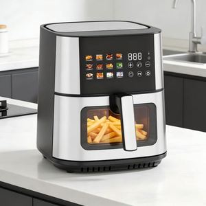 Four électrique moderne 9/10,5 L avec friteuse à air numérique, carré, en plastique, sans huile, revêtement antiadhésif, usage domestique, 1800/2000W, économe en énergie - Product Image 5