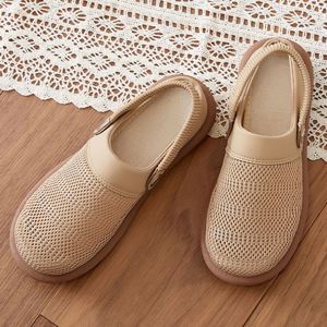 Summer Hollow Out Mesh Sandals Women Japanese Minimalist Closed Toe Slides Polyurethane <b>Soft</b> Sole Casual <b>Shoes</b> Wholesale - Product Image 4
