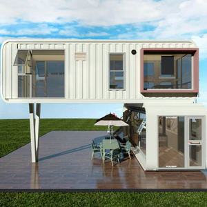 Bâtiment préfabriqué conteneurisé à deux étages avec terrasse extérieure, idéal pour <span class=keywords><strong>café</strong></span>, magasin de détail et utilisation commerciale événementielle - Product Image 1