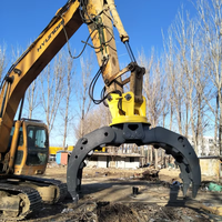 Grappin hydraulique rotatif à 360 degrés certifié CE pour excavatrices, moteur à couple élevé pour excavatrices de 3 à 50 tonnes, usage forestier