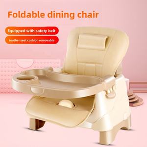 <span class=keywords><strong>Chaise</strong></span> haute pour bébé, multifonctionnelle, pliable, en plastique, portable, siège à dossier haut, réglable en hauteur, universelle - Product Image 5