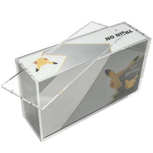 Vitrine de <span class=keywords><strong>collection</strong></span> portable en acrylique de qualité supérieure pour protecteurs de booster Po Kemon Célébration du couvercle magnétique moderne - Product Image 1