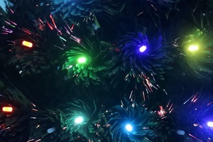 Sapin de Noël en fibre optique PVC <span class=keywords><strong>bleu</strong></span> clair, décoration de Noël pour la maison - Product Image 6