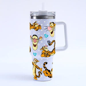 Nouvelle gourde isotherme en acier inoxydable 304 de 40 oz, grande capacité, motif dessin animé mignon, personnalisable, 30/40 oz - Product Image 5