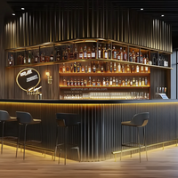 Comptoir de bar en bois moderne pour hôtel, bar à domicile et salon - Design écologique facile à nettoyer en vente