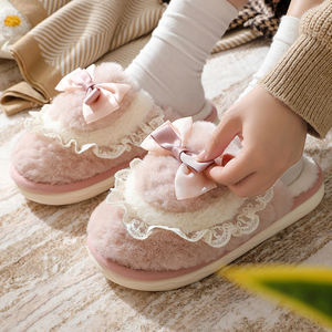 Pantuflas de Algodón con Lazo de Encaje para Invierno, Nuevas, Ligeras, Suaves, para Uso Doméstico, con Logotipo Bordado, Antideslizantes, de la Mejor Calidad - Product Image 6