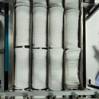 Tampons démaquillants en coton biologique personnalisés, motif rayé, pour le nettoyage du visage, fabriqués directement par l'usine