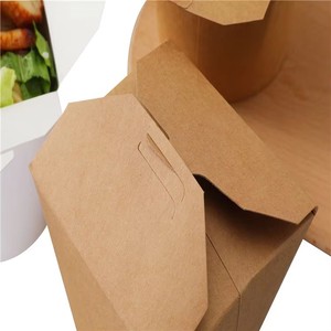 Caja de Papel Desechable Personalizada de Fábrica para Llevar <span class=keywords><strong>Pasta</strong></span> <span class=keywords><strong>y</strong></span> Fideos, Contenedor para Recoger Comida - Product Image 5