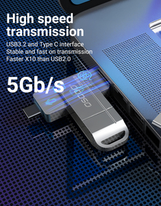 OSCOO tipi C SSD 3D TLC <span class=keywords><strong>Nand</strong></span> <span class=keywords><strong>Flash</strong></span> ile <span class=keywords><strong>USB</strong></span> <span class=keywords><strong>Flash</strong></span> sürücü 128gb 256gb 512gb okuma hızı 550 MB/s yazma hızı 520MBs 2-in-1 <span class=keywords><strong>USB</strong></span> sopa - Product Image 2