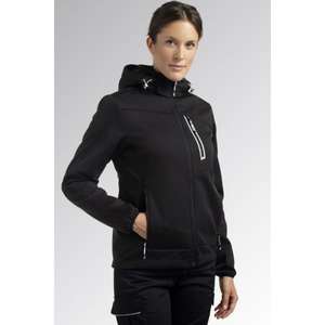 DIADORA UTILITY-702,179462-80013/M Chaqueta Softshell negra diseñada para mujeres trabajadoras-EAN 8053607082322 CHAQUETAS DE TRABAJO - Product Image 2