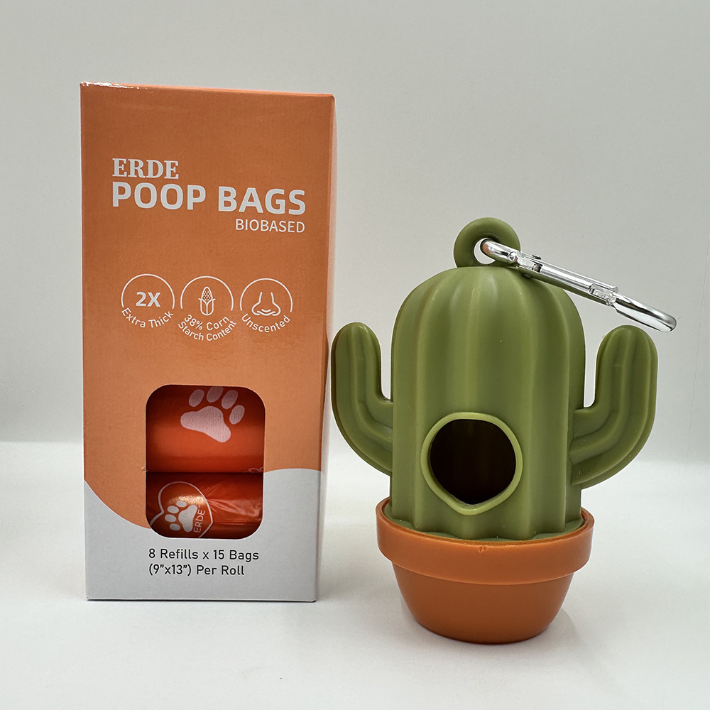 Dispenser + silver carabiner + a box of bags