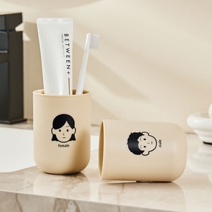 Caja de Almacenamiento de Cepillos de Dientes Portátil de Plástico con Diseño de Dibujos Animados, Vaso para Enjuague Bucal, Portavasos para el Hogar - Product Image 5
