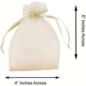 Sacs cadeaux en organza satiné écologiques avec cordon de serrage, impression de logo personnalisée en relief, pas chers pour Noël - Product Image 4