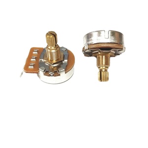 Venta Directa de Fábrica: Potenciómetro de Guitarra Bajo de Película de Carbono Rotatorio de Alta Estabilidad de 24mm, Eje de Cobre B250K 20% 10000 - Product Image 1