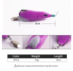 TOPIND 15g Grenouille Poisson Volant Réservoir de Sang Double Crochet pour Longue Portée Carpe de Fond Brochet Truite Lacs - Product Image 2