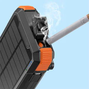 Cargador <span class=keywords><strong>Solar</strong></span> Inalámbrico Resistente al Agua de 20000mAh con USB-C de 20W y Encendedor de Cigarrillos para Camping - Product Image 6