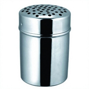 Wholesale <b>Kitchen</b> Tool Stainless Steel Cheese Shaker with Extra Large Holes Lid for Sugar Jar Use Everyday Metal Product - Product Image 1