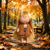 Poupée pomme de terre de 24 cm, kawaii, cheveux blonds longs, poupée à habiller avec boîte cadeau, tenue interchangeable mignonne, jouet pour filles, cadeau d'anniversaire