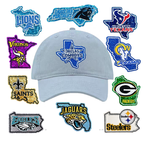 Patchs brodés thermocollants personnalisés en <span class=keywords><strong>tissu</strong></span>, patchs NFL, patchs à lettres, patchs brodés, faible MOQ, <span class=keywords><strong>transfert</strong></span> thermique, à repasser <span class=keywords><strong>sur</strong></span> t-shirts, casquettes - Product Image 6