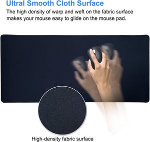 Giá Thấp Lớn Tùy Chỉnh In Trống Mousepad Bán Buôn Mở Rộng Máy Tính Chơi Game Chuột Pad Chơi Game Màu Đen Với Khâu Cạnh - Product Image 3