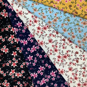 Tessuto <span class=keywords><strong>Chiffon</strong></span> Elasticizzato in 4 Direzioni 100% Poliestere con Stampa Floreale 100D per Abiti Estivi da Donna - Product Image 2