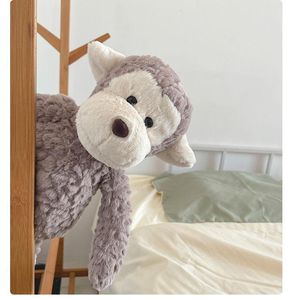 Sevimli kahverengi köpek maymun koyun yumuşak cilt hayvan oyuncaklar çocuk zeka gelişimi için Unstuffed Polyester peluş oyuncaklar - Product Image 5