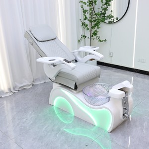 เก้าอี้นวดเท้าปรับระดับได้พร้อมไฟ LED สุดหรูหุ้มด้วยหนัง PU สำหรับร้านทำเล็บและร้านเสริมสวย - Product Image 2