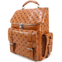 Mochila de viaje de gran capacidad, mochila informal de piel sintética para portátil, mochila escolar de moda para exteriores, para hombres y mujeres