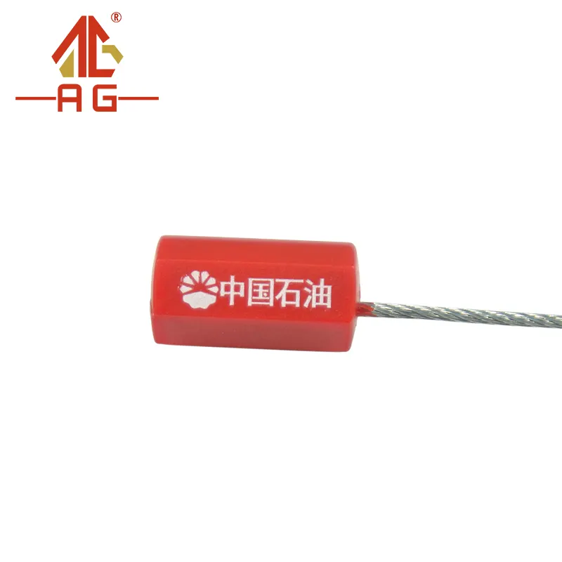 Selo hexagonal de cabo AG-C003, uso único, tranca de vedação evidente de cabo de estampagem quente