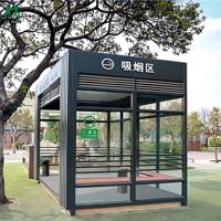 Cabines de fumoir en conteneurs pour centres commerciaux et abris de voiture, en acier, design contemporain