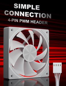 Ventilateur de refroidissement de bureau <span class=keywords><strong>upHere</strong></span> 120 mm, ventilateur PC PWM, ventilateur de boîtier silencieux, ventilateur d'ordinateur à haut débit d'air, ventilateur à faible bruit - Product Image 2